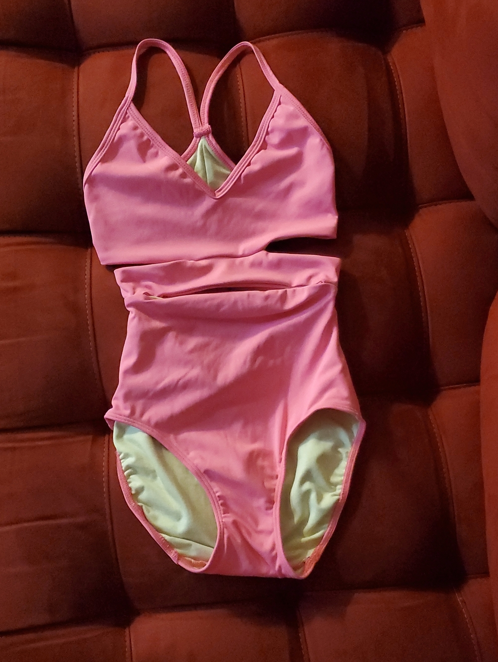 FIVE Pink Leotard with Cutout